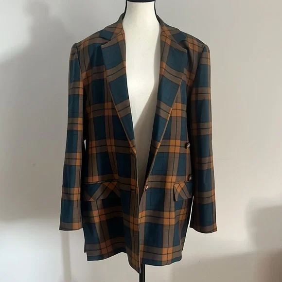 Plaid Blazer Wool Jacket - Picture 10 of 13